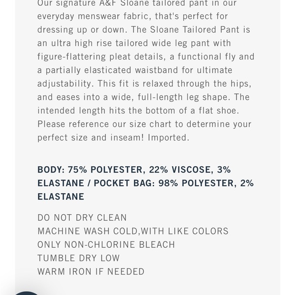 Abercrombie & Fitch Sloane Tailored Wide-Leg Pants - Picture 9 of 10